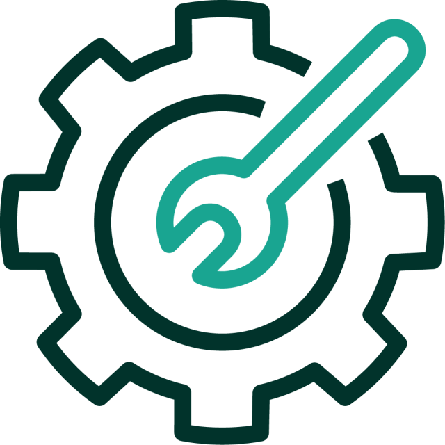 cog and wrench icon