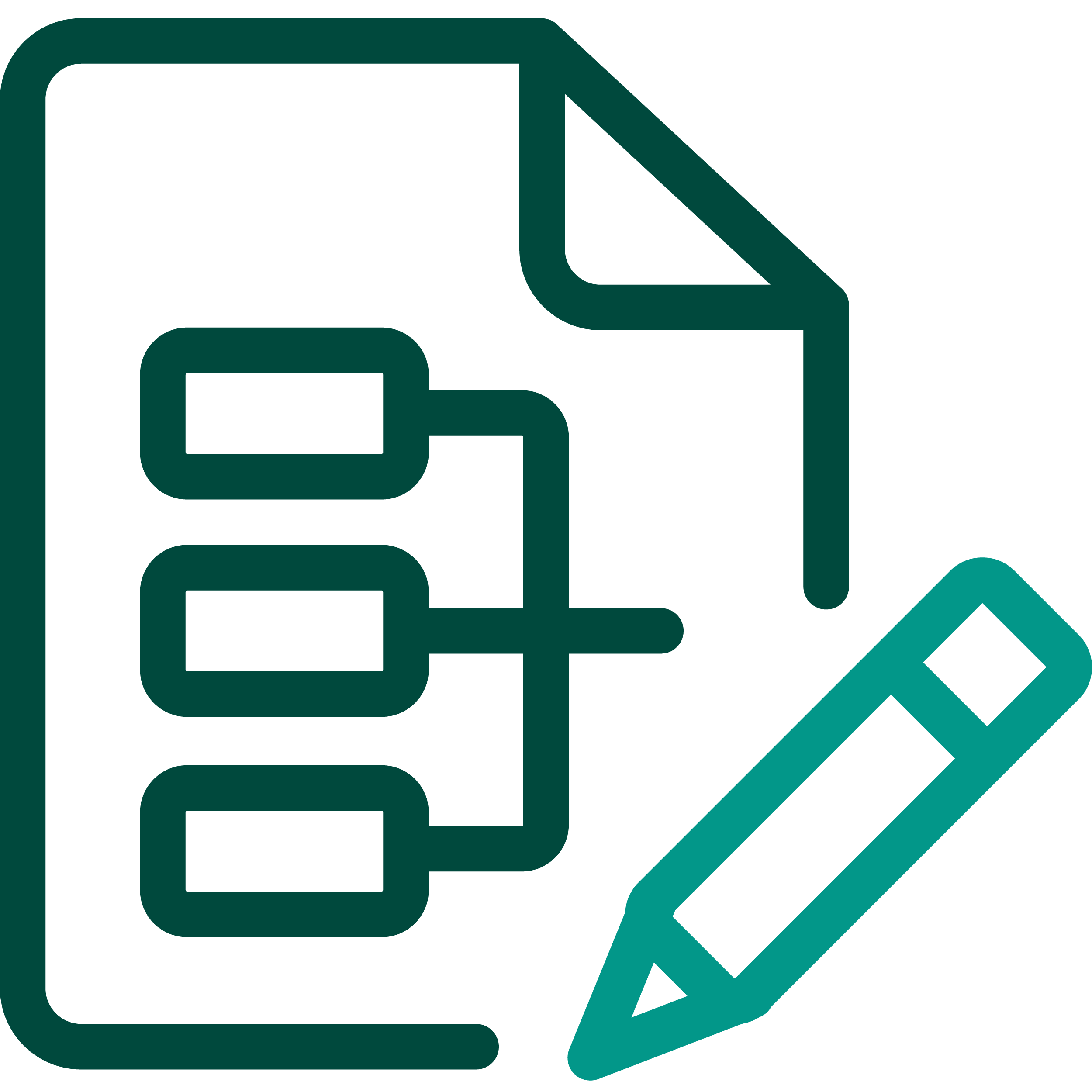 Process map with pencil icon